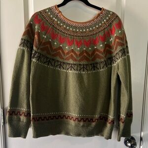 Green Fair Isle Sweater
